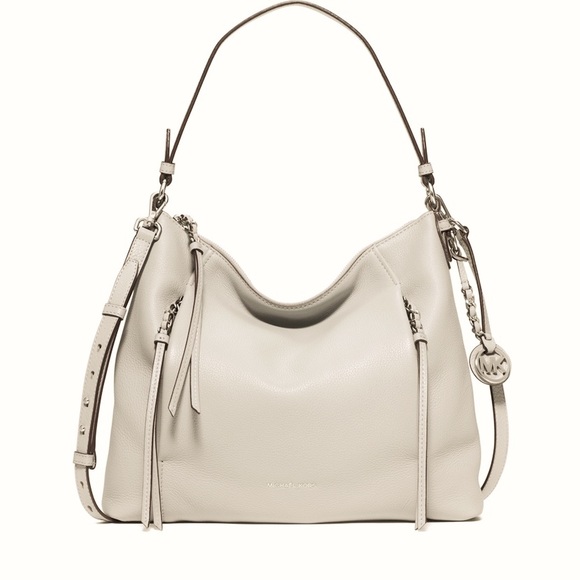 Michael Kors Handbags - SOLD NWT Michael Kors Corinne Bag White Leather Slouchy Purse
